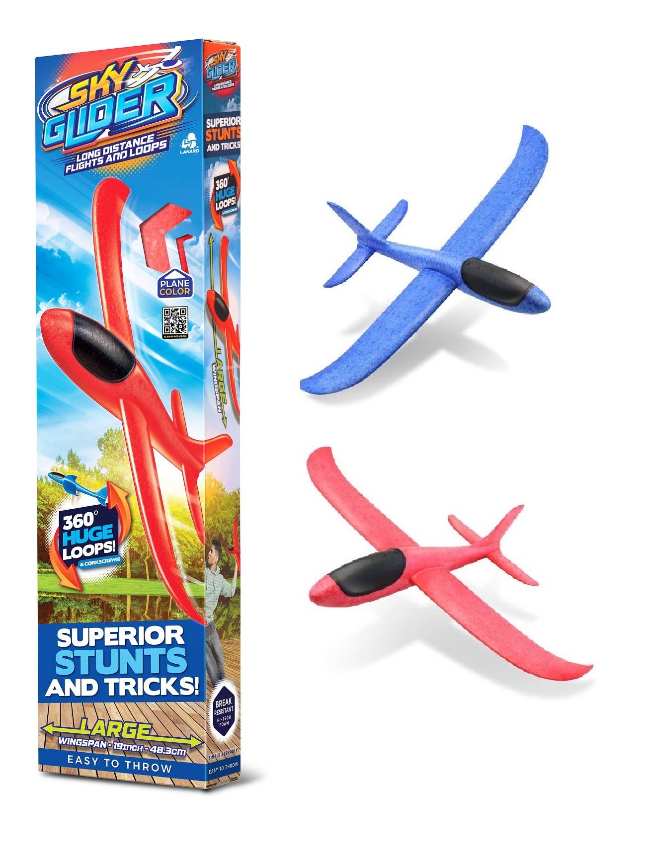 Sky Glider, Stunt Glider, Hand Launch Up To 75 Feet