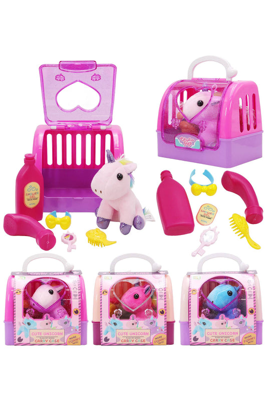 Unicorn Pony Stuffed Toy Kennel Carry Bag