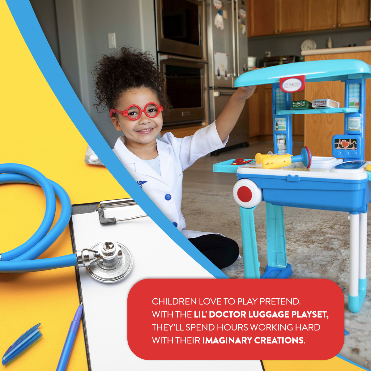 23 Piece Lil Doctor Mobile Suitcase Luggage Kids Playset