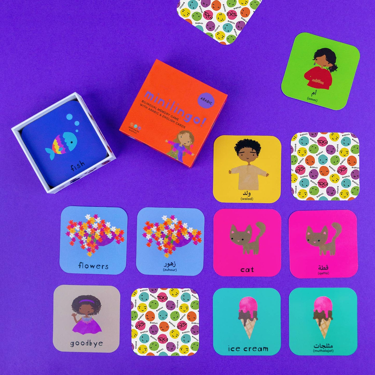 Minilingo Arabic/English Bilingual Flashcards for Kids