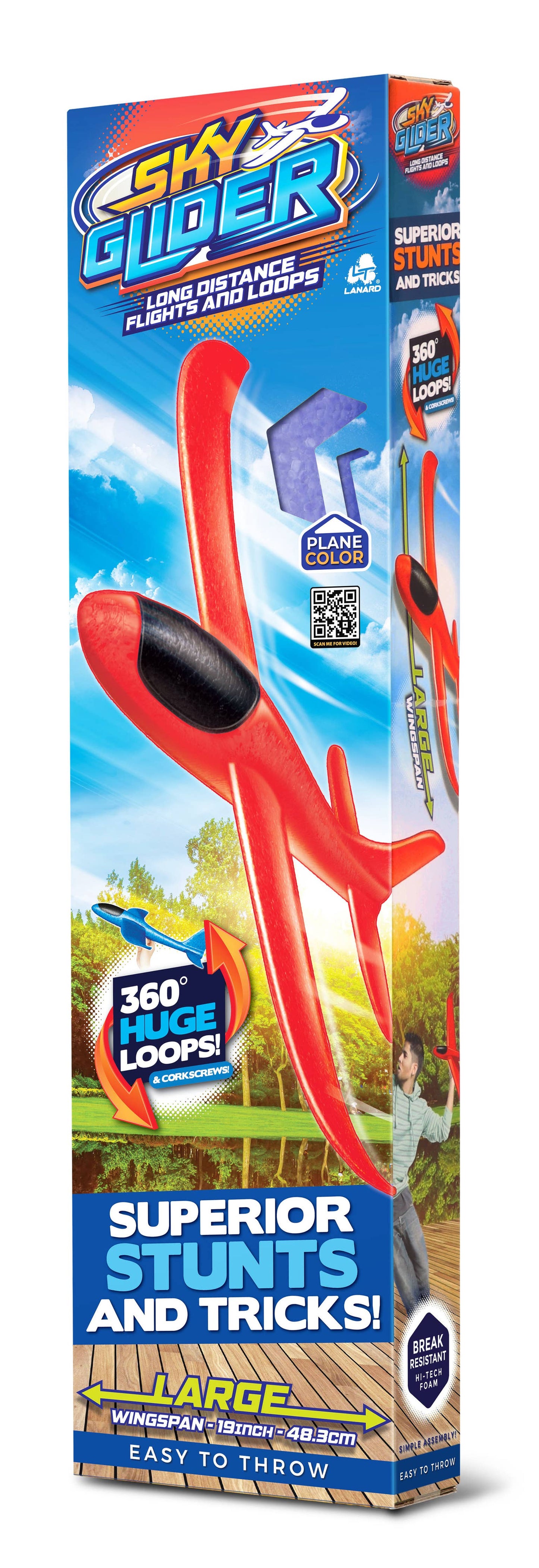 Sky Glider, Stunt Glider, Hand Launch Up To 75 Feet