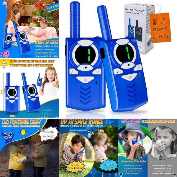 Walkie Talkie Set - 3 Channel Digital - Up To 5 Mile Range