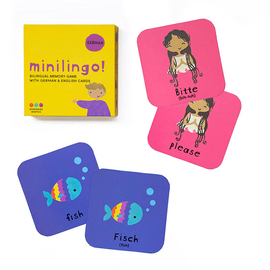 Minilingo German/English Bilingual Flashcards for Kids