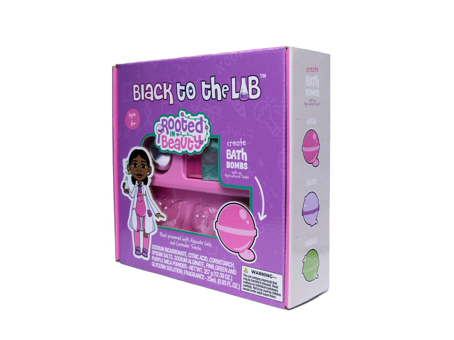 Black to the Lab – Rooted in Beauty Bath Bombs Cosmetic Chemistry Activity Set
