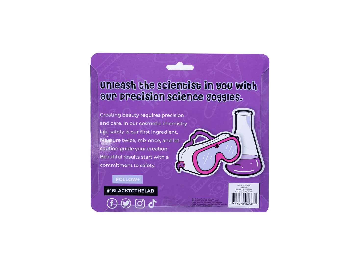 Black to the Lab – Science Lab Safety Goggles