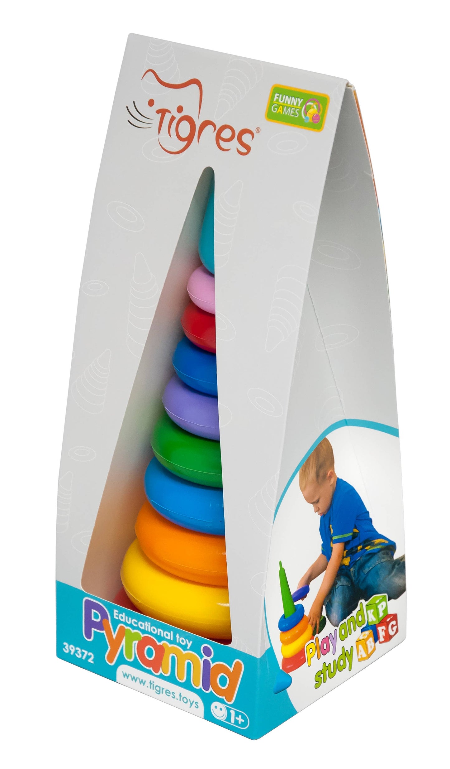 Educational toy "Pyramid" LUX in a box, Tigres