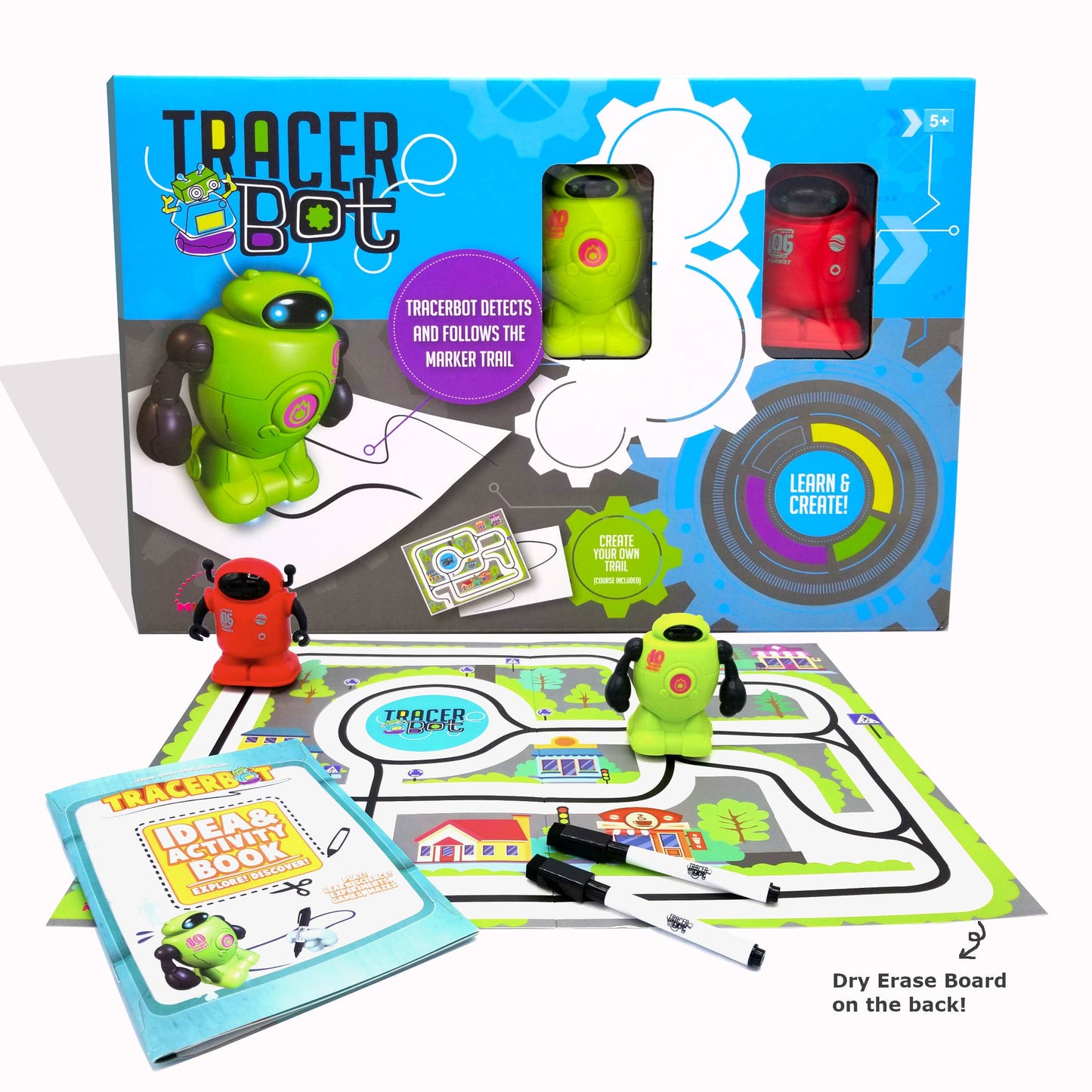 Tracerbot Set - Inductive Robots Follow The Line You Draw