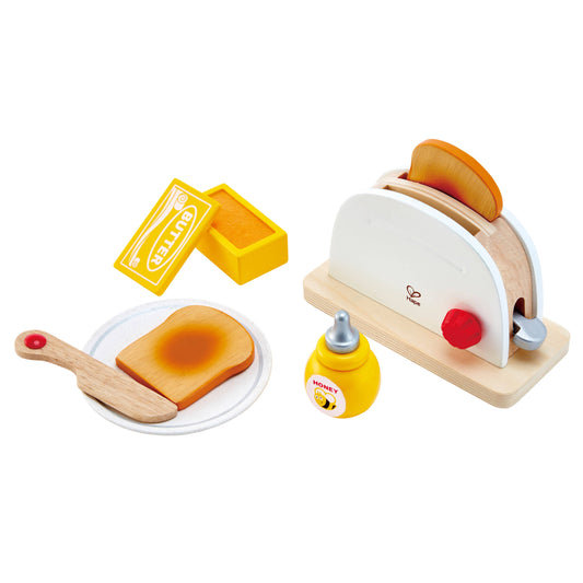 Pop-Up Toaster Set - Wooden Pretend Play Breakfast Set - 3+