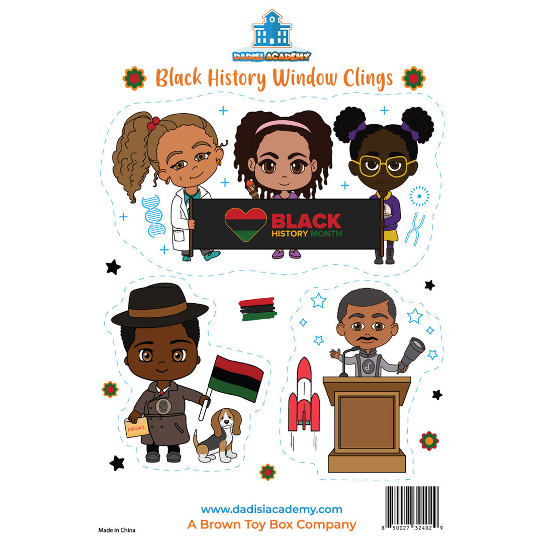 Black History Month Window Clings | Brown Toy Box