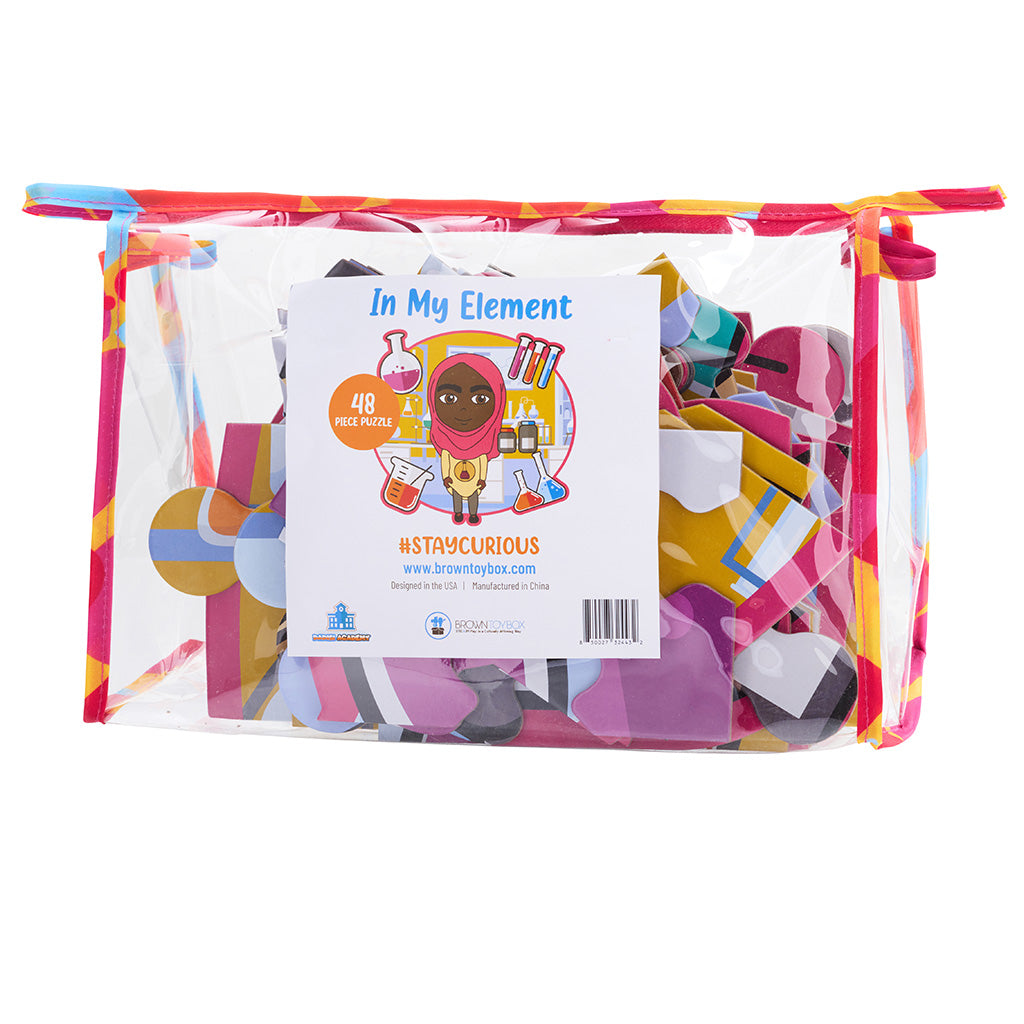 Amara Chemistry Lab 3 Foot Giant STEM 48 Piece Puzzle | Muslim Toy | Black Childrem