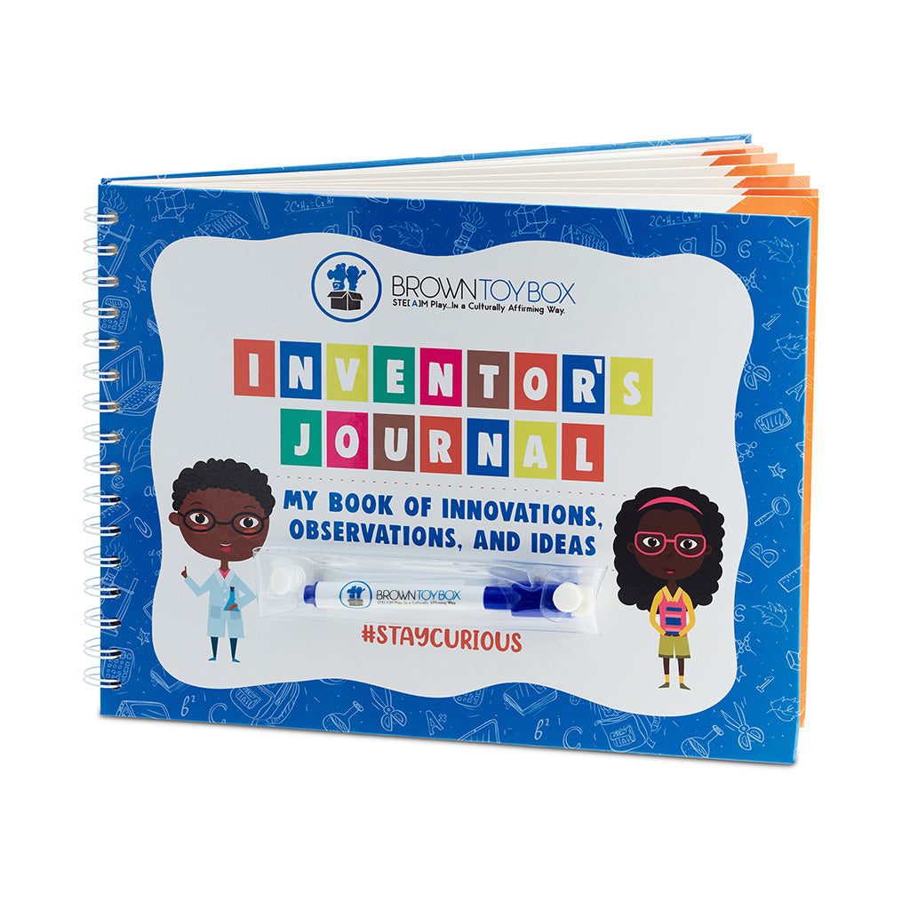 Inventor's Journal | STEM| Science Activity Book | Diverse Toys | Brown Toy Box