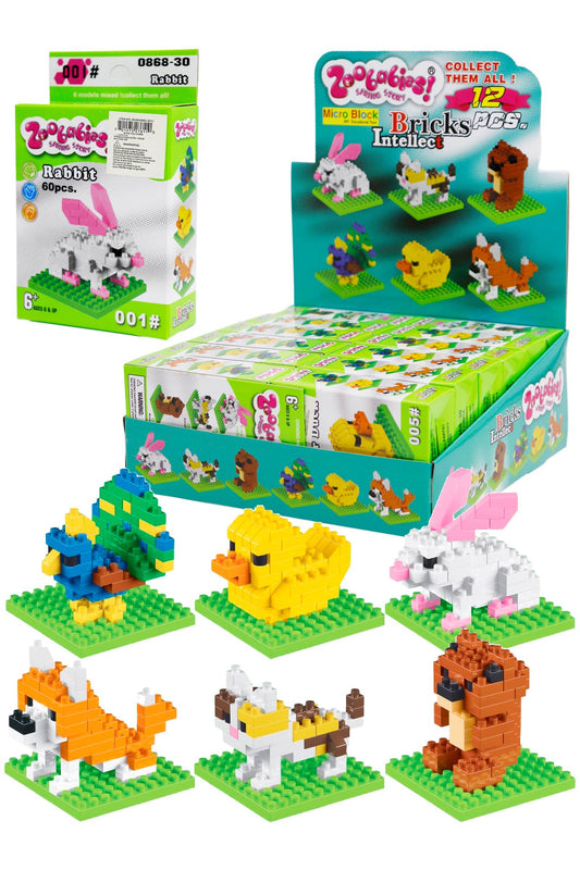 Animal Pals Diy Building Block Craft Kit - 12 Pcs