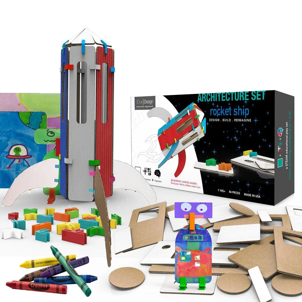 3Dux Design Architecture Set Rocket Ship