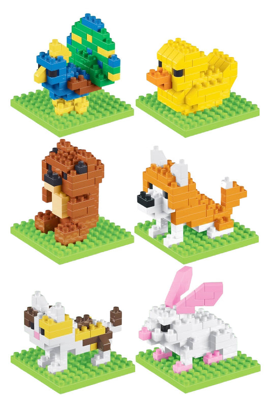 Animal Pals Diy Building Block Craft Kit - 12 Pcs