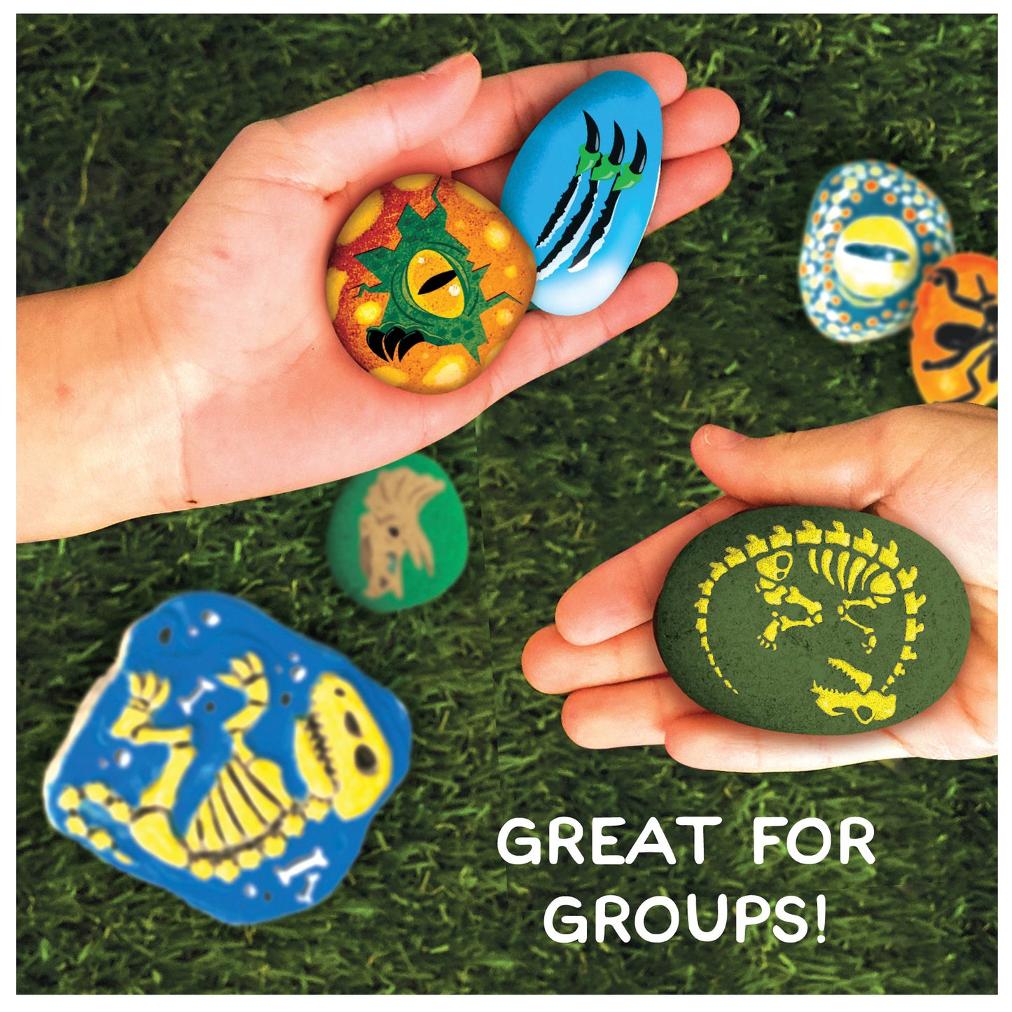 Dino Rock Painting Art Design Playset