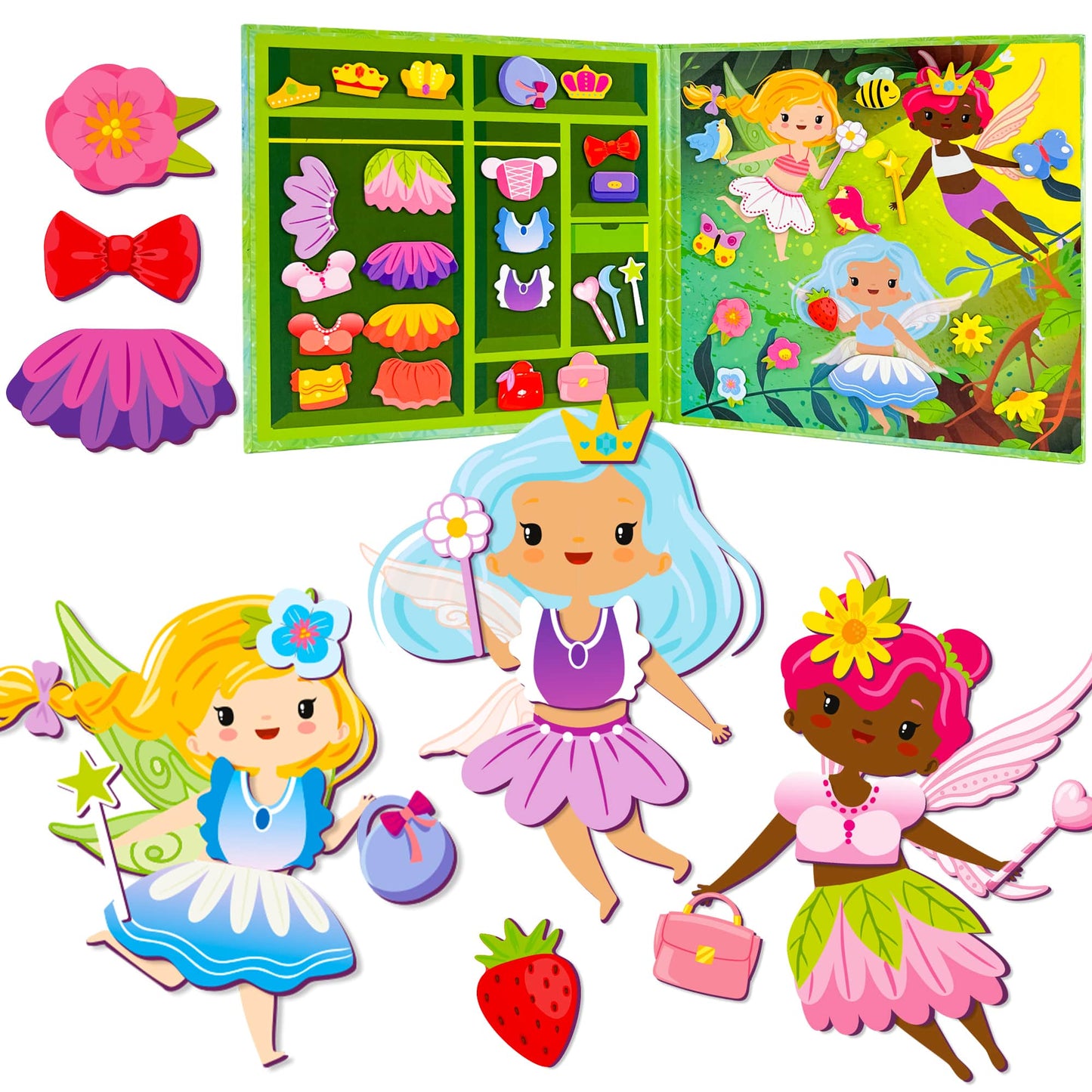 Magnetic Dress-Up Dolls for Kids| Fairy