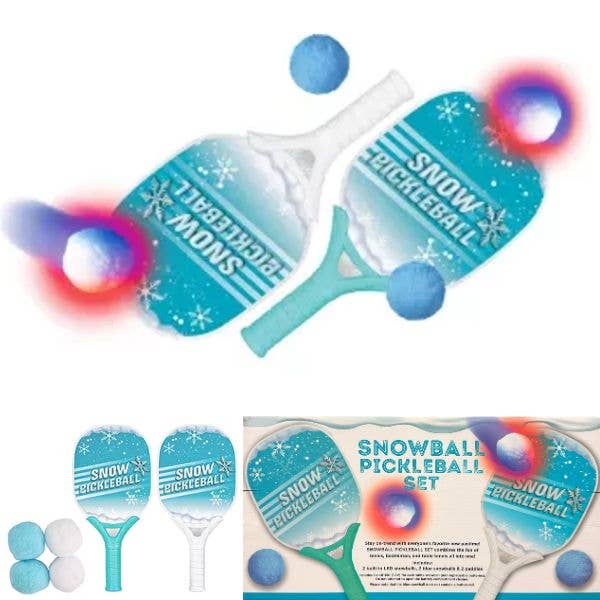 Snowball PickleBall Set - Includes 2LED Snowballs & more