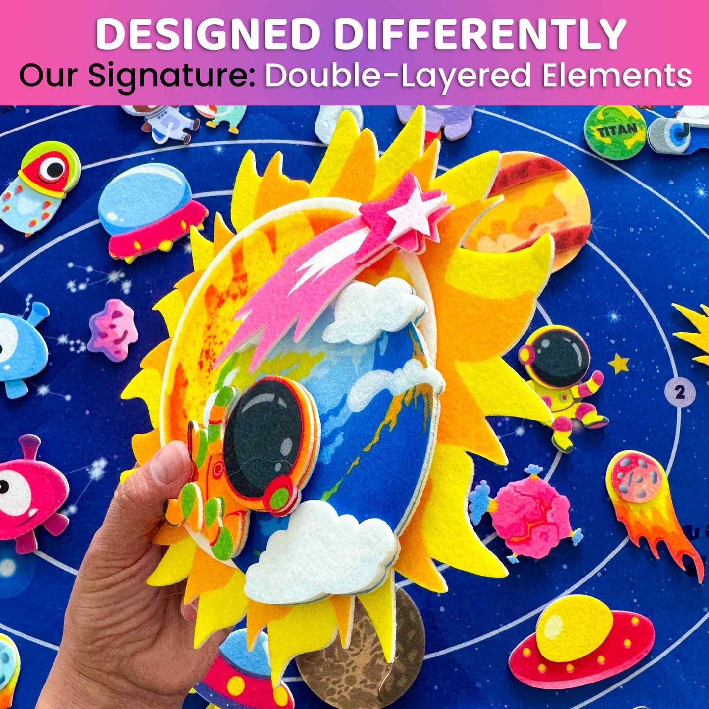 Space Felt Board for Kids | Educational Flannel Toy