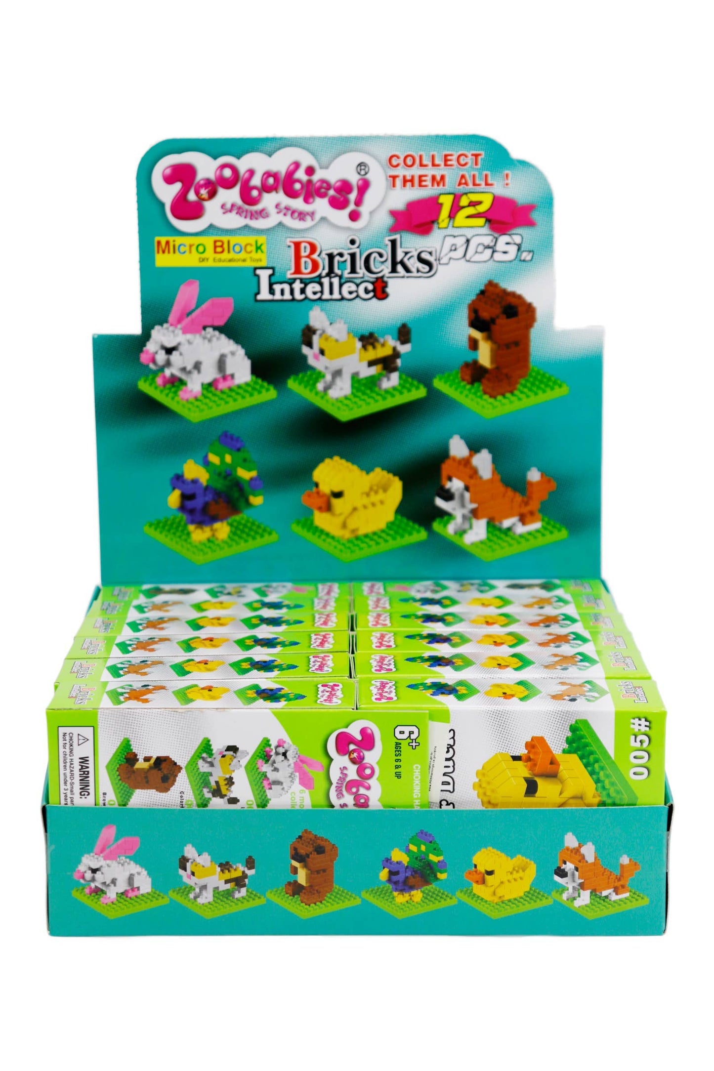 Animal Pals Diy Building Block Craft Kit - 12 Pcs