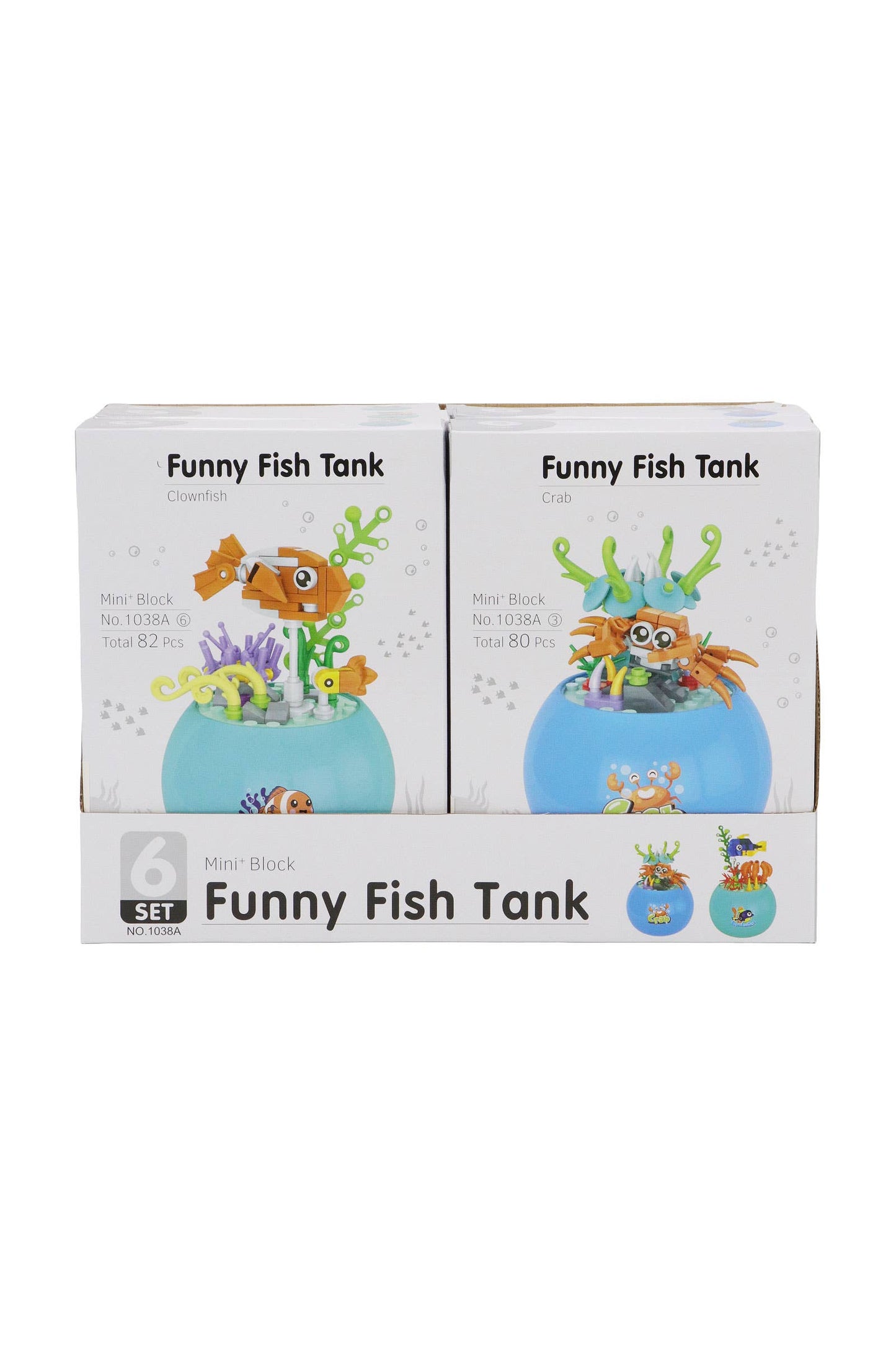 Marine Life Fishbowl Diy Building Block - 6 Pcs