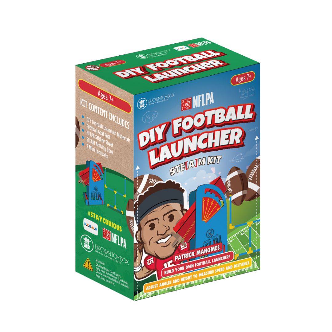 Brown Toy Box NFLPA - Patrick Mahomes DIY Football Launcher