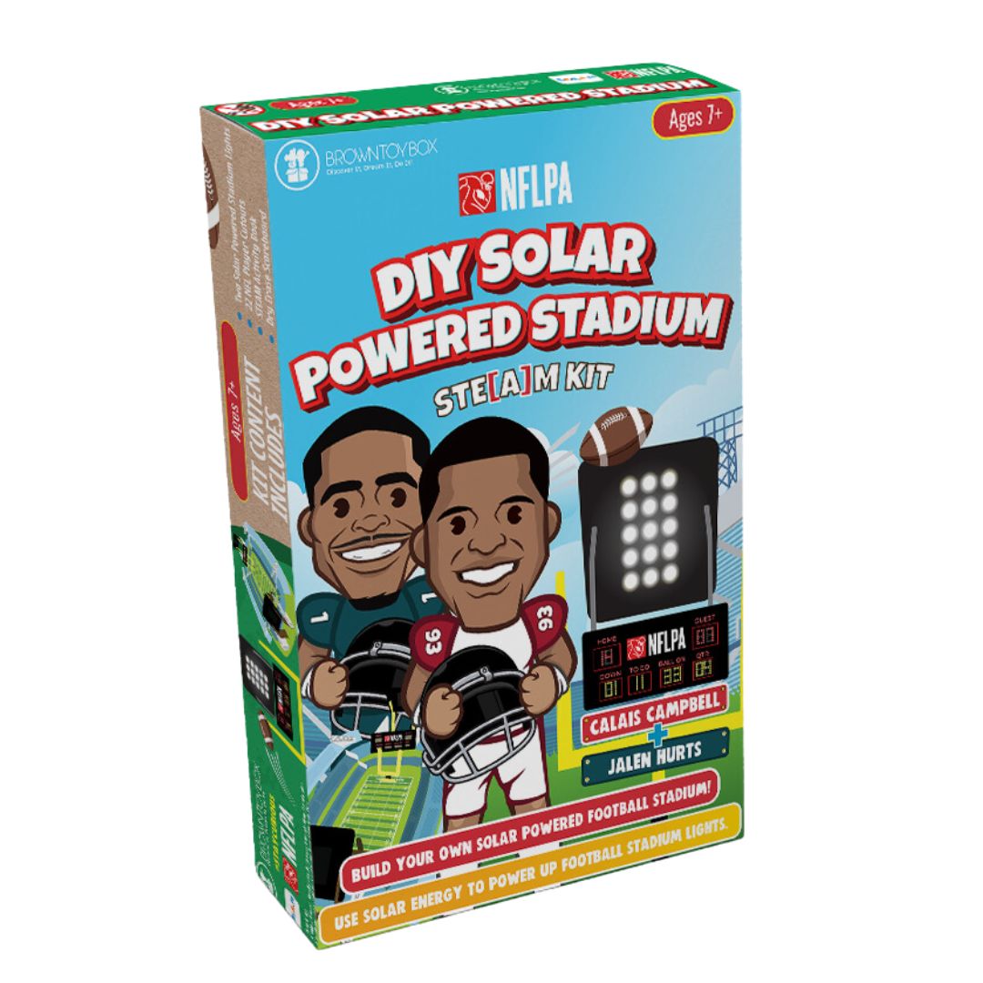 Brown Toy Box NFLPA - Calais Campbell and Jalen Hurts DIY Solar Stadium