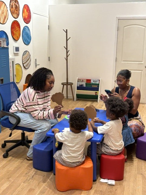 Family enjoying a visit