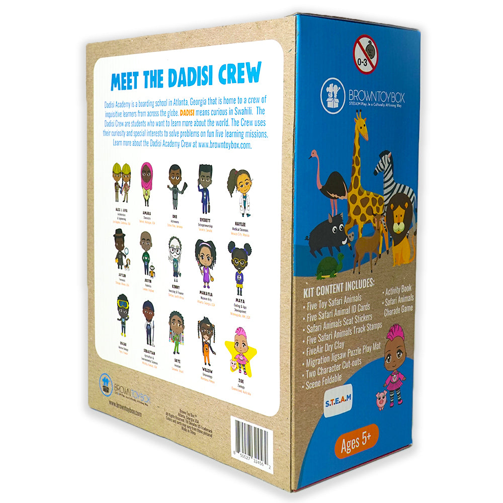 Brown Toy Box Dadisi Academy Crew Zoology STEAM Kit | STEM| STEM Activity Kit