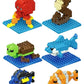 Sea Animals DIY Building Block Kit - 12 pcs