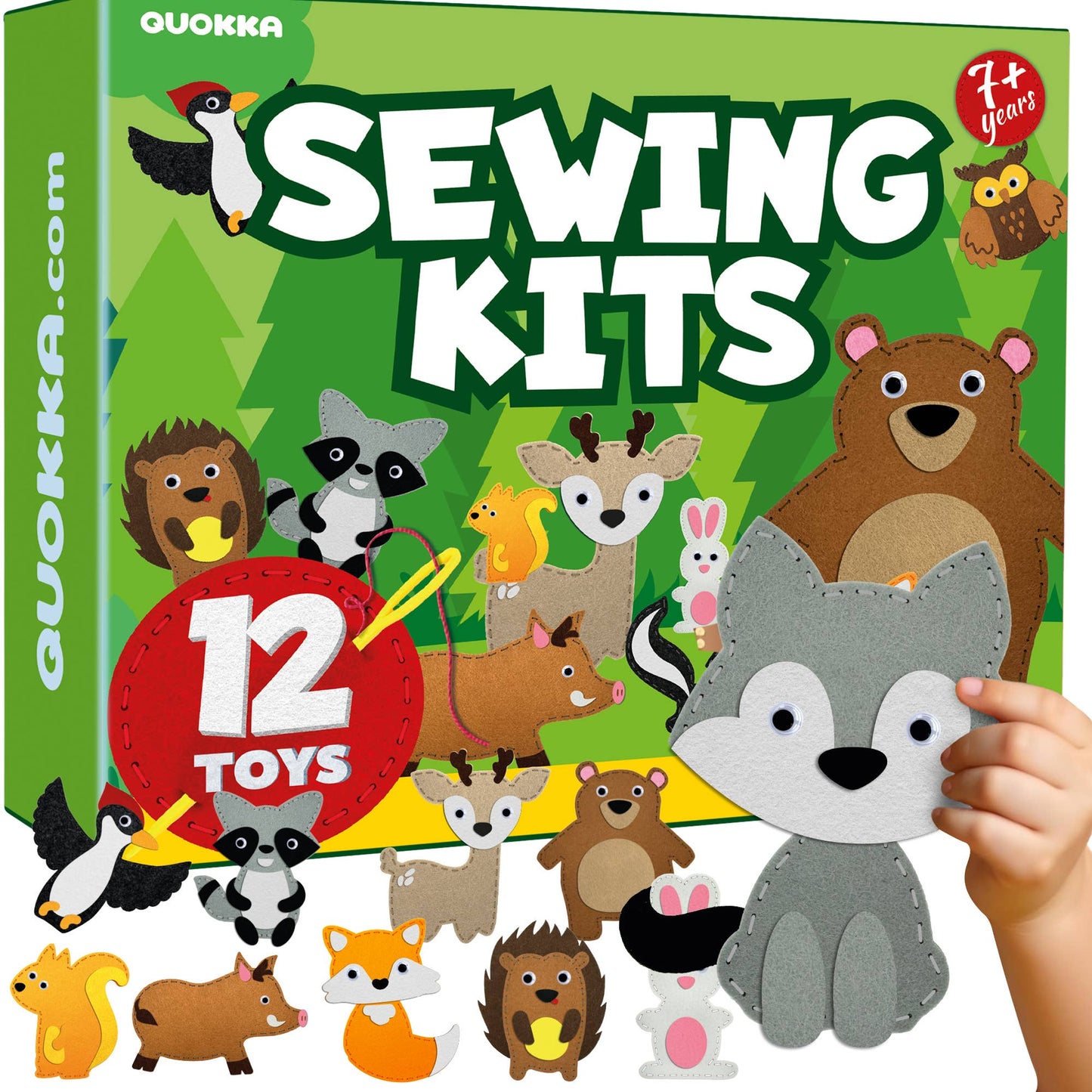 Craft Kits for Kids - 12 Forest Animals Sewing Kit