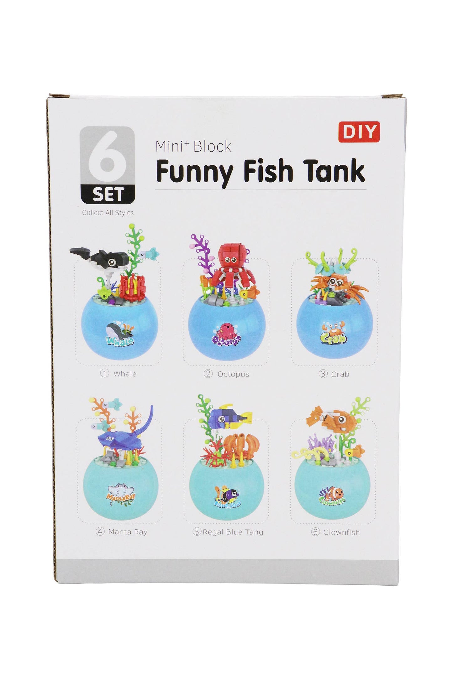 Marine Life Fishbowl Diy Building Block - 6 Pcs