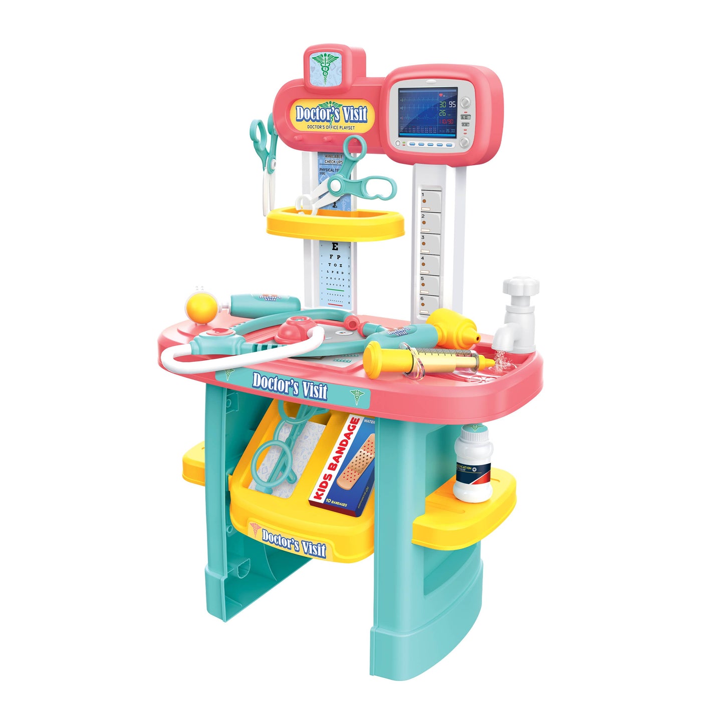 20 Piece Doctor's Visit Kid's Doctor Playset