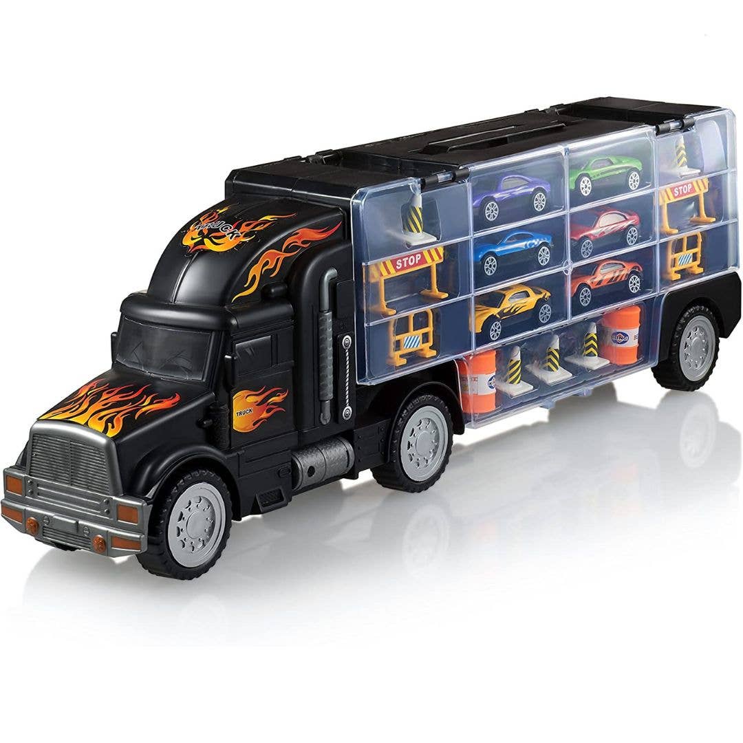 Play22 Semi Truck Toy for Boys 3-5 with Cars & Accessories