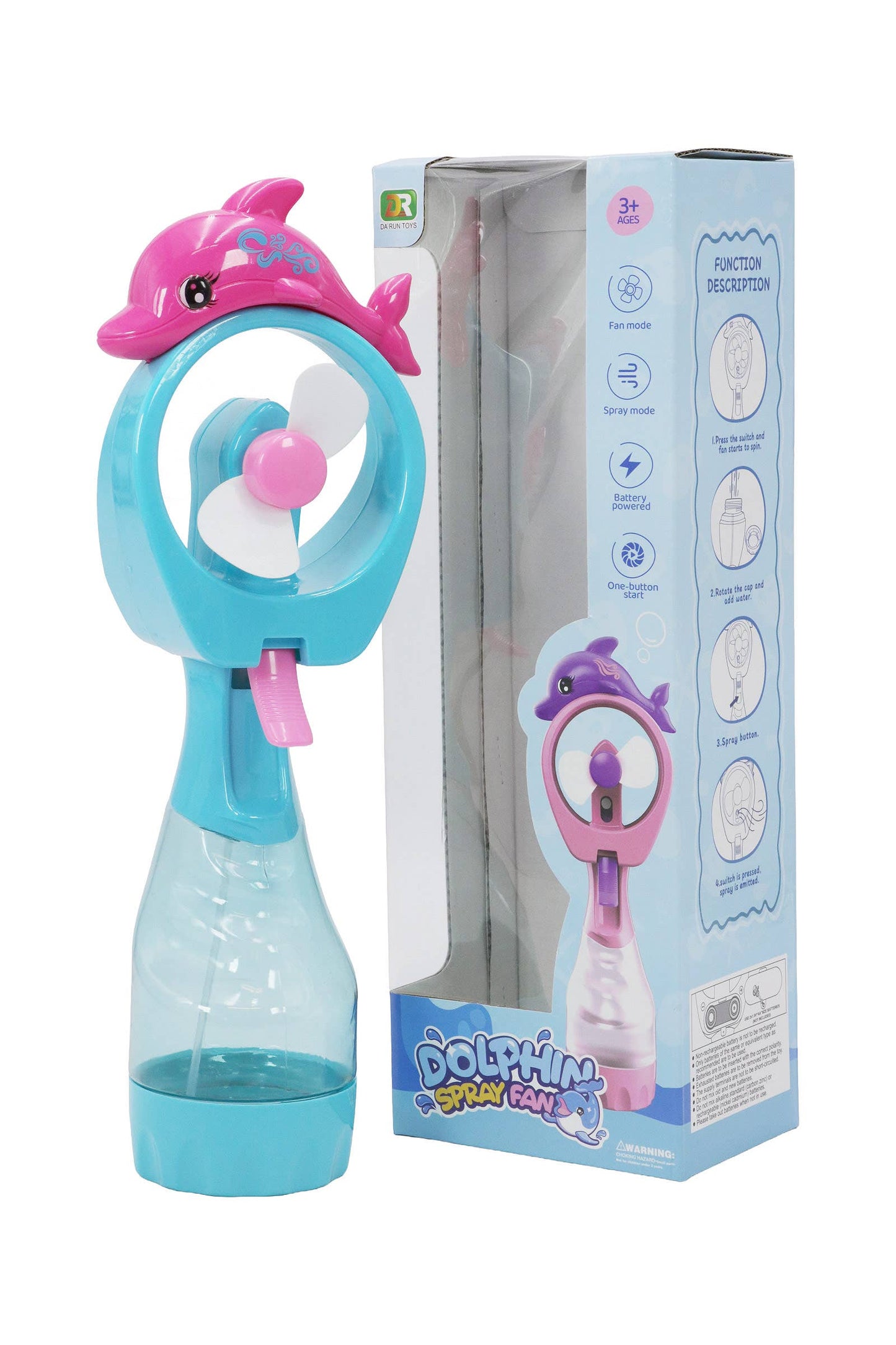 Dolphin Water Misting Electric Fan - Individual