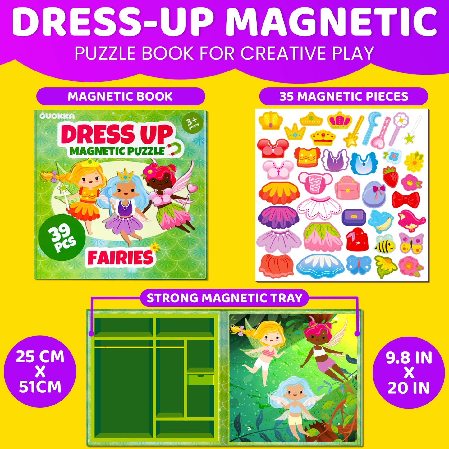 Magnetic Dress-Up Dolls for Kids| Fairy