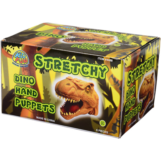 Stretchy Dino Hand Puppets 6 Display