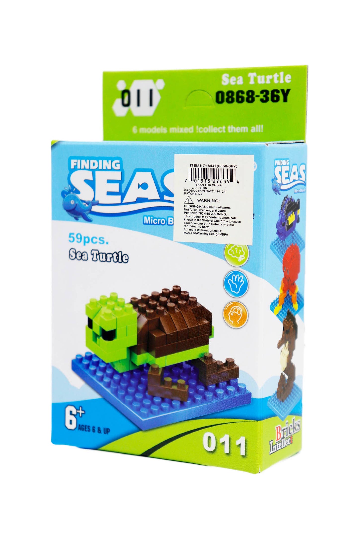 Sea Animals DIY Building Block Kit - 12 pcs