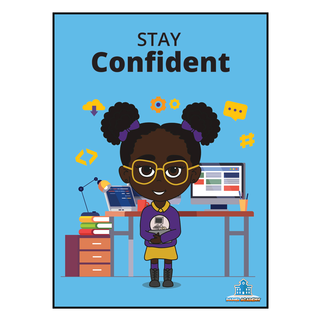 Maya &quot;Stay Confident&quot; Poster | STEM| Black Children| Home Decor