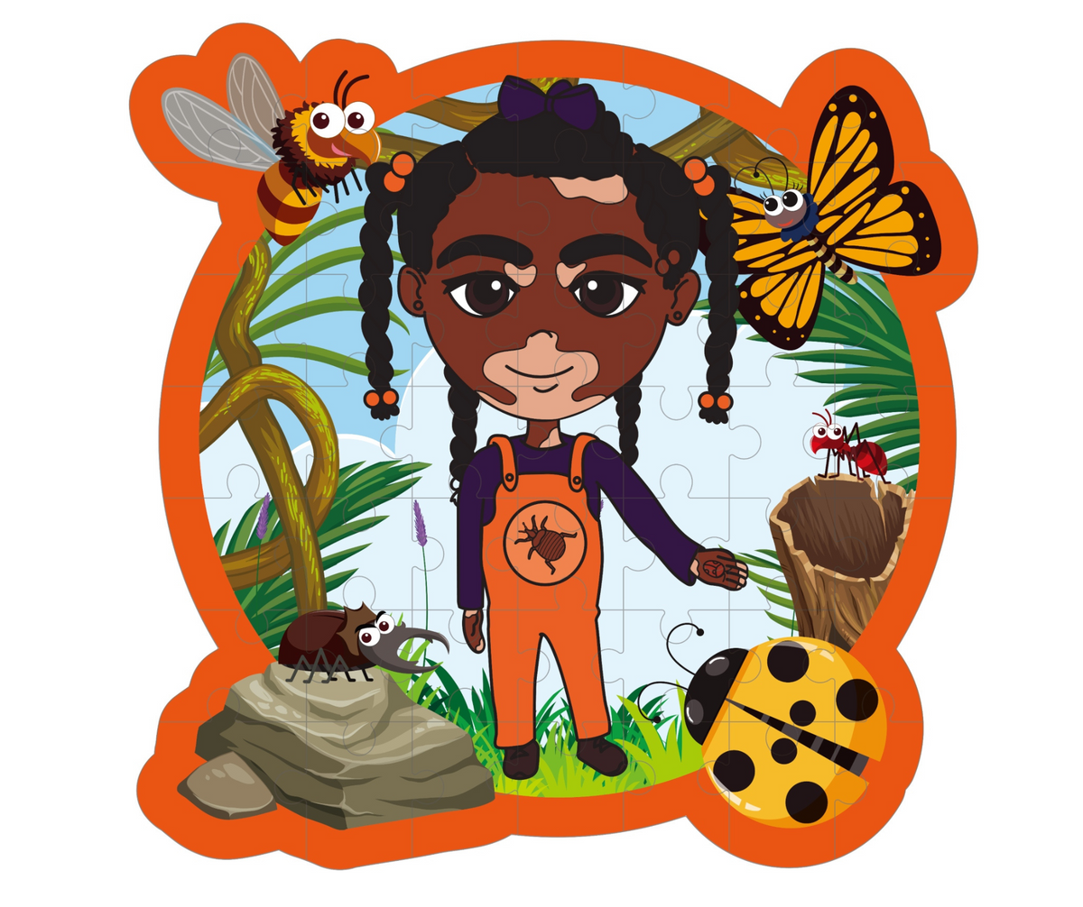 Dadisi Academy Giant 3ft 48 Piece STEM Puzzle (Willow Entomology) I Bug Out Over Beetles, Butterflies and Bumblebees!