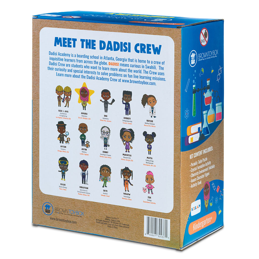 Brown Toy Box Dadisi Academy Amara/Chemistry STEAM Kit