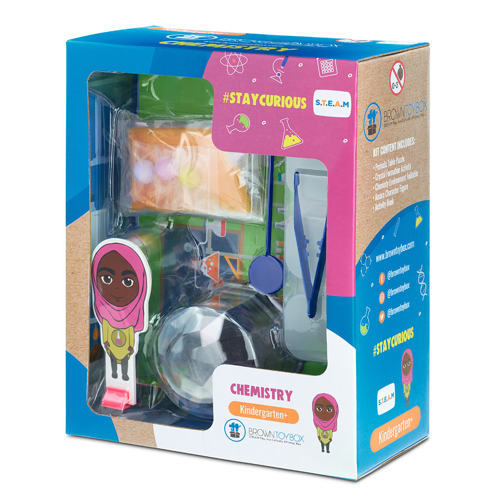 Brown Toy Box Dadisi Academy Amara/Chemistry STEAM Kit