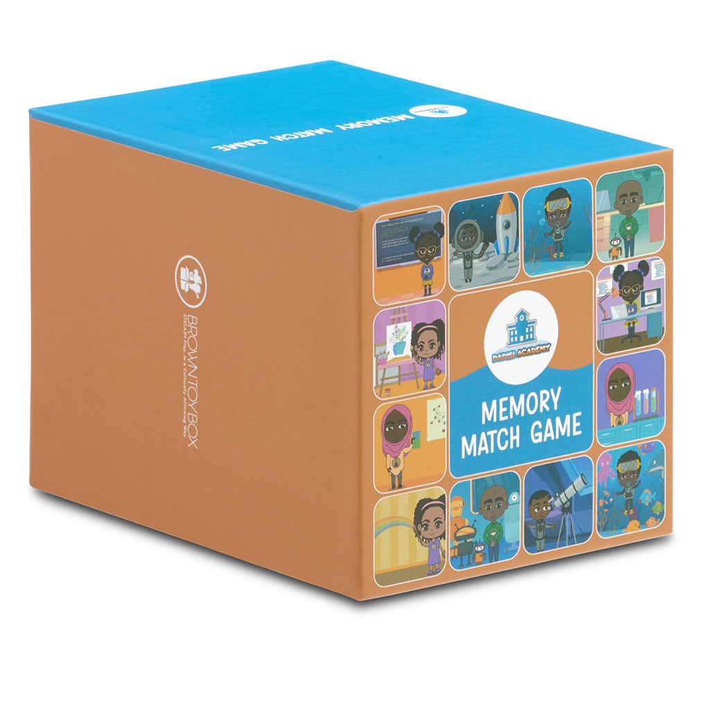 Dadisi Academy Memory Match Game | Brown Toy Box | Memory Activity | STEM