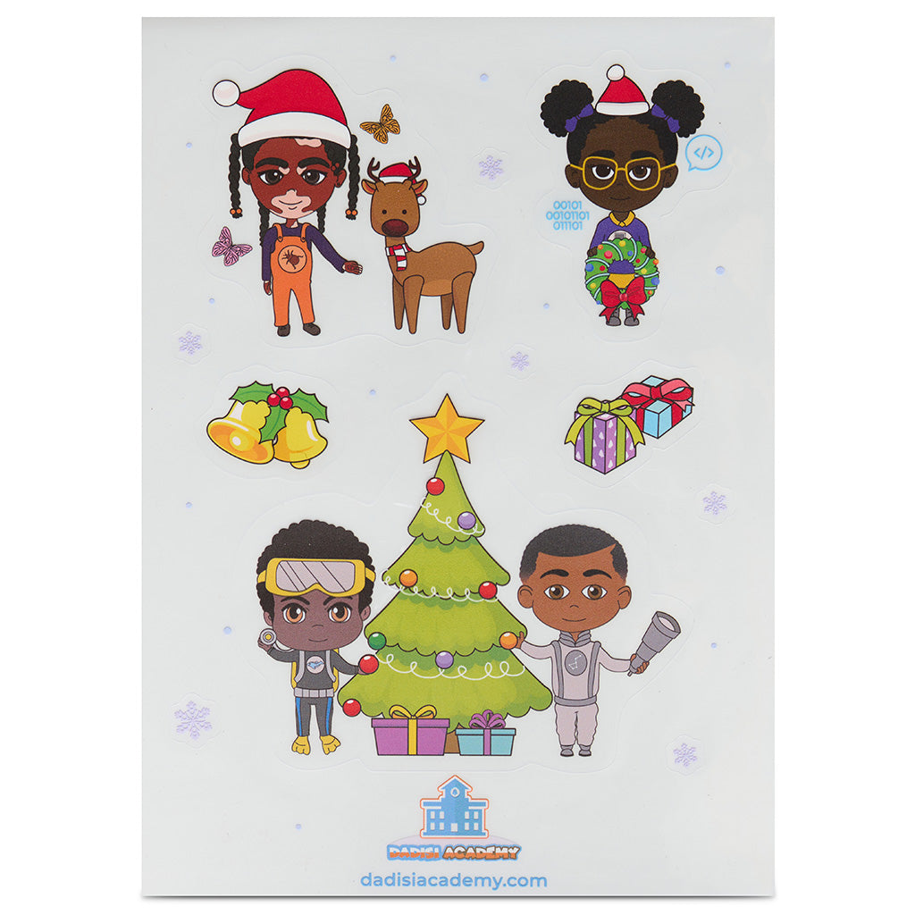 Christmas Window Clings |Black Children| STEM