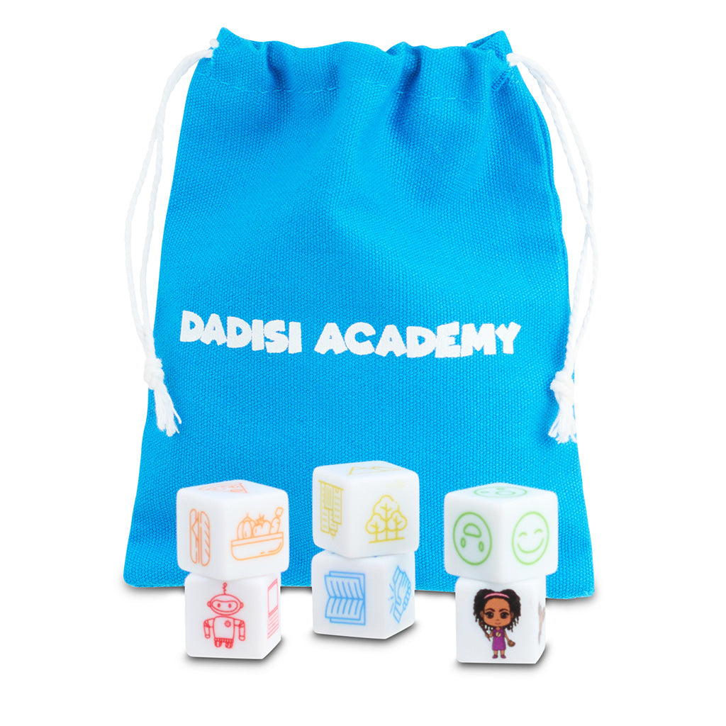 Dadisi Academy Crew Story Dice | Brown Toy Box | Kids Game Dice