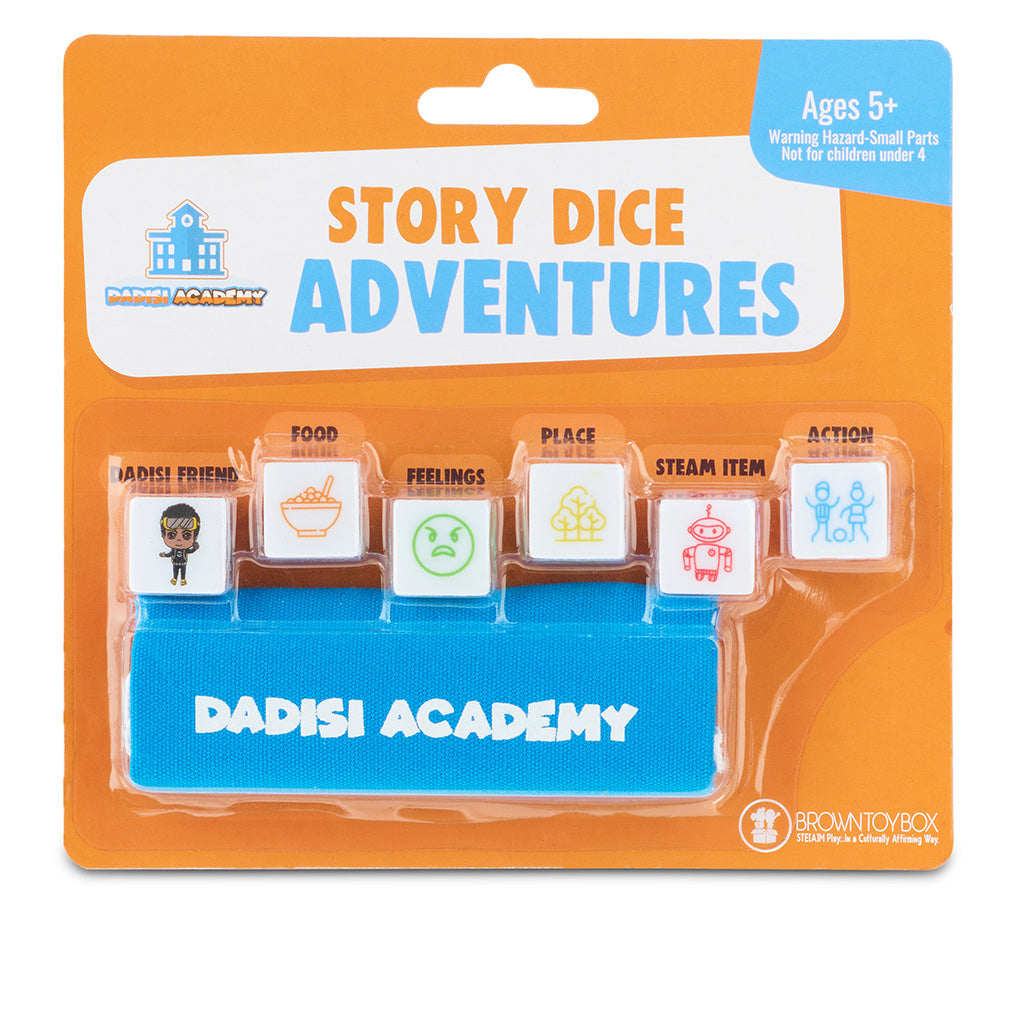 Dadisi Academy Crew Story Dice | Brown Toy Box | Kids Game Dice