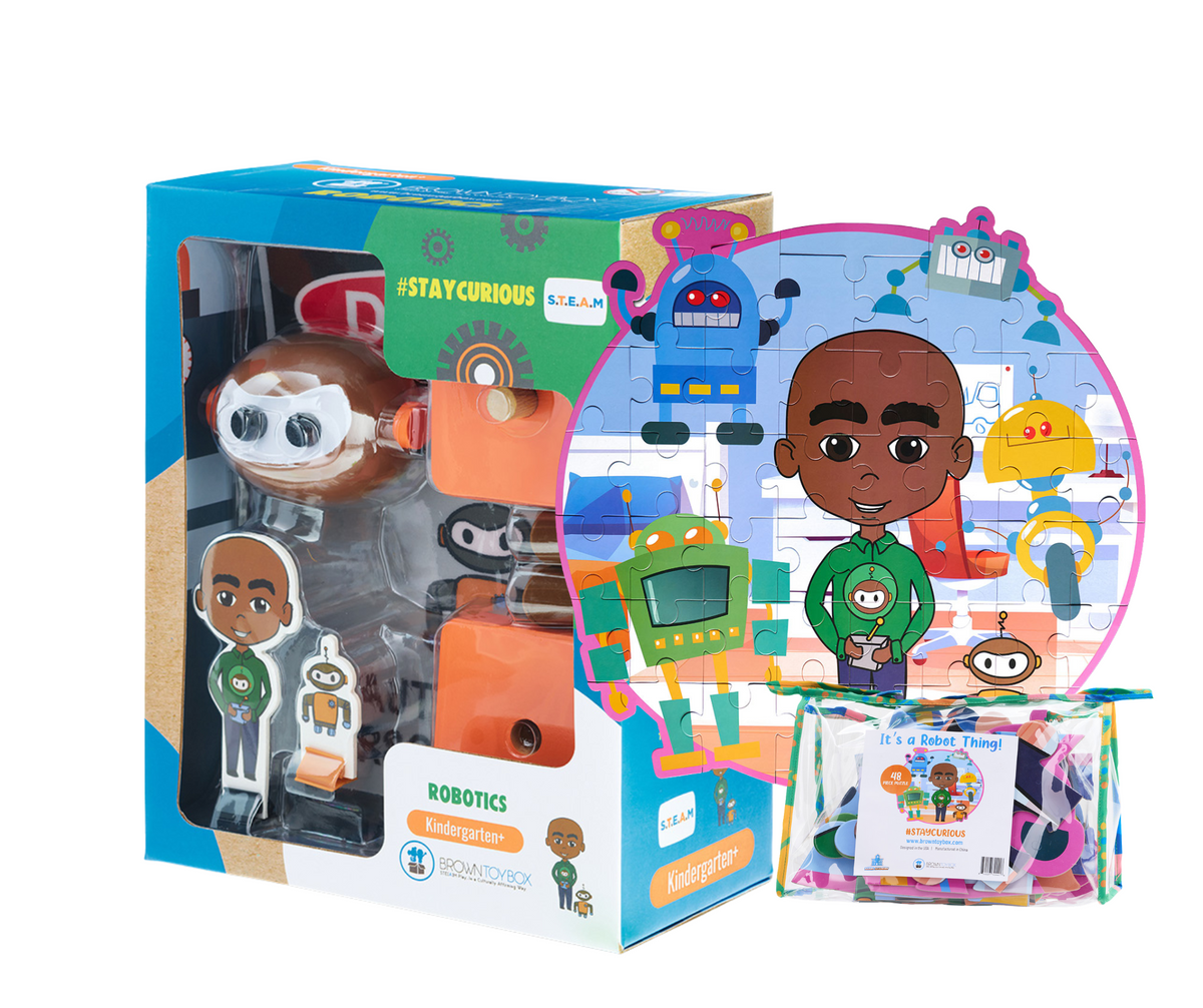 Justin Robotics Bundle STEM Brown Toy Box Black Children