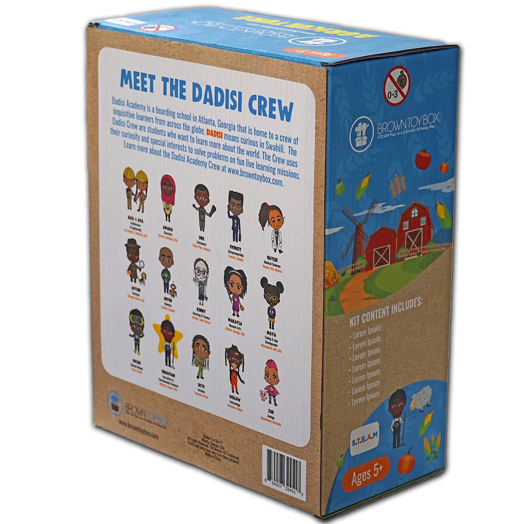 Brown Toy Box Dadisi Academy Sebastian/Agriculture STEAM Kit
